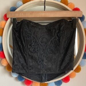 Vintage Victoria’s Secret Black Lace Beaded Corset